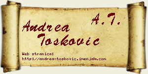 Andrea Tošković vizit kartica